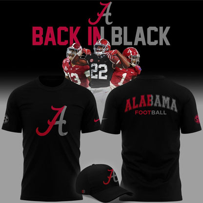 2025 limited edition t-shirt Alabama Crimson Tide football "Back In Black"
