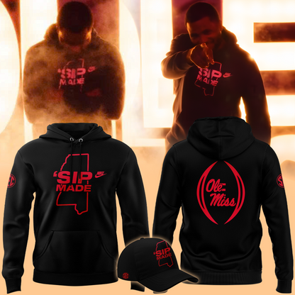 Limited Edition Ole Miss Football Sip Made Back Hoodie 2025