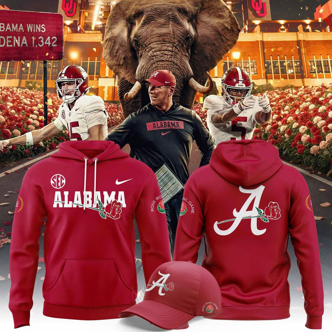 Alabama Crimson Tide 2026 Rose Bowl Game Limited Hoodie