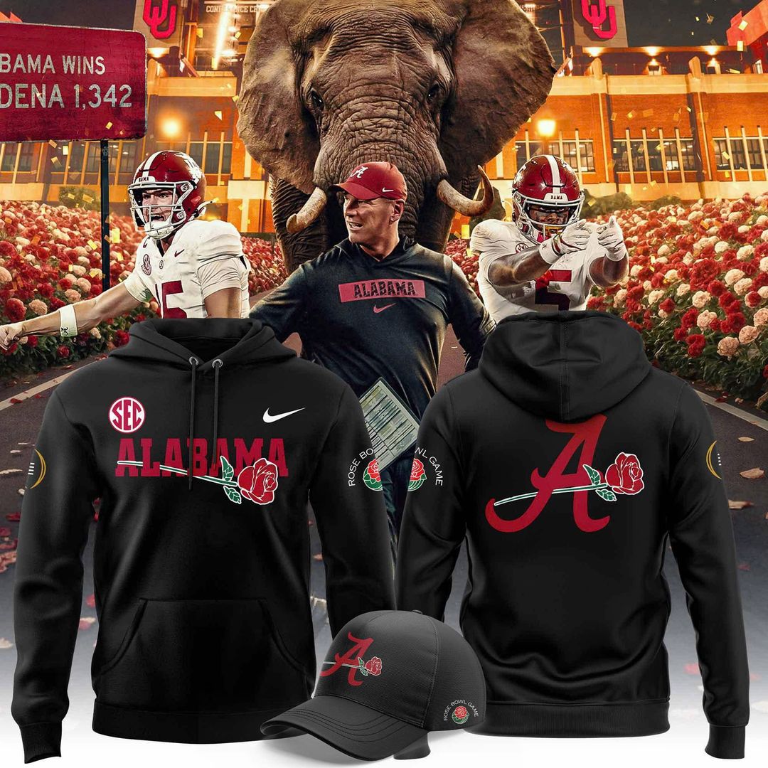 Alabama Crimson Tide 2026 Rose Bowl Game Limited Hoodie