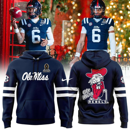 Ole Miss Football 2025 CFB Hotty Toddy Pullover Hoodie