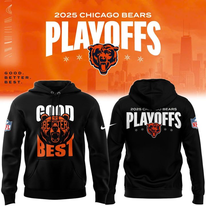 Men's Black Chiago Bears 2025 Playoffs Special Hoodie