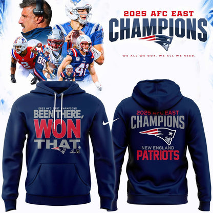 New England Patriots 2025 AFC East Champions Hoodie Limited Edition