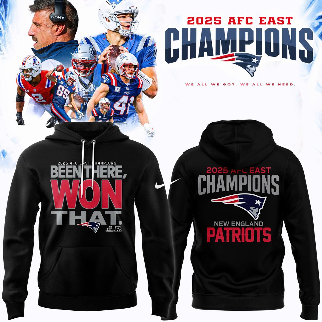 New England Patriots 2025 AFC East Champions Hoodie Limited Edition