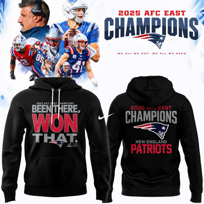New England Patriots 2025 AFC East Champions Hoodie Limited Edition
