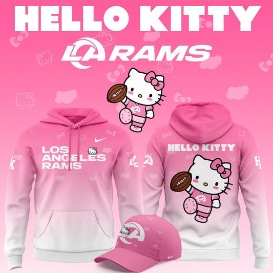 Limited edition Hoodie Los Angeles Rams x Hello Kitty for fans