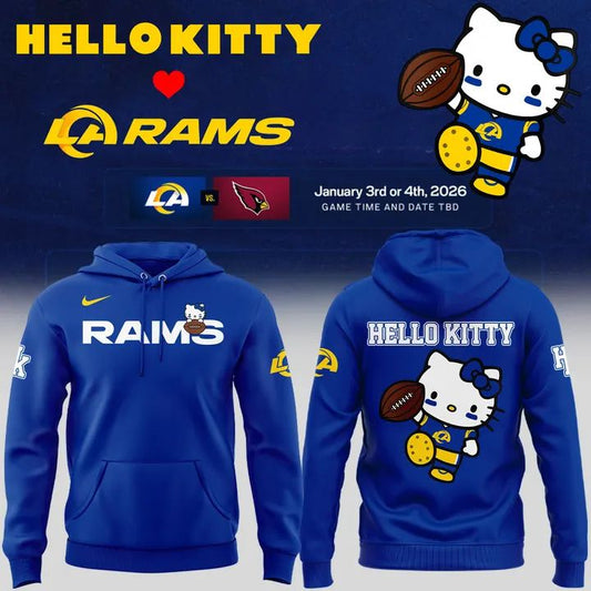 Limited edition Hoodie Los Angeles Rams x Hello Kitty for fans