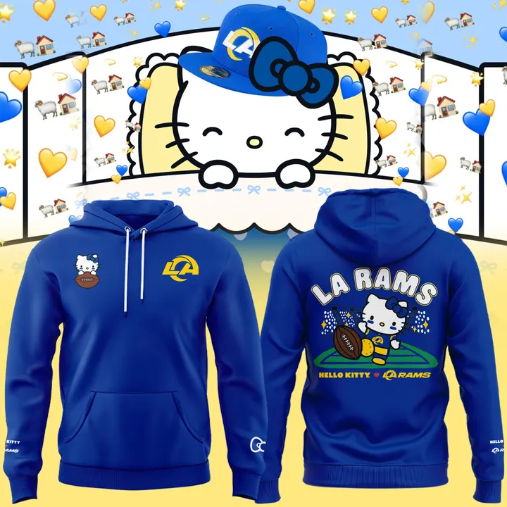 Limited edition Hoodie Los Angeles Rams x Hello Kitty for fans
