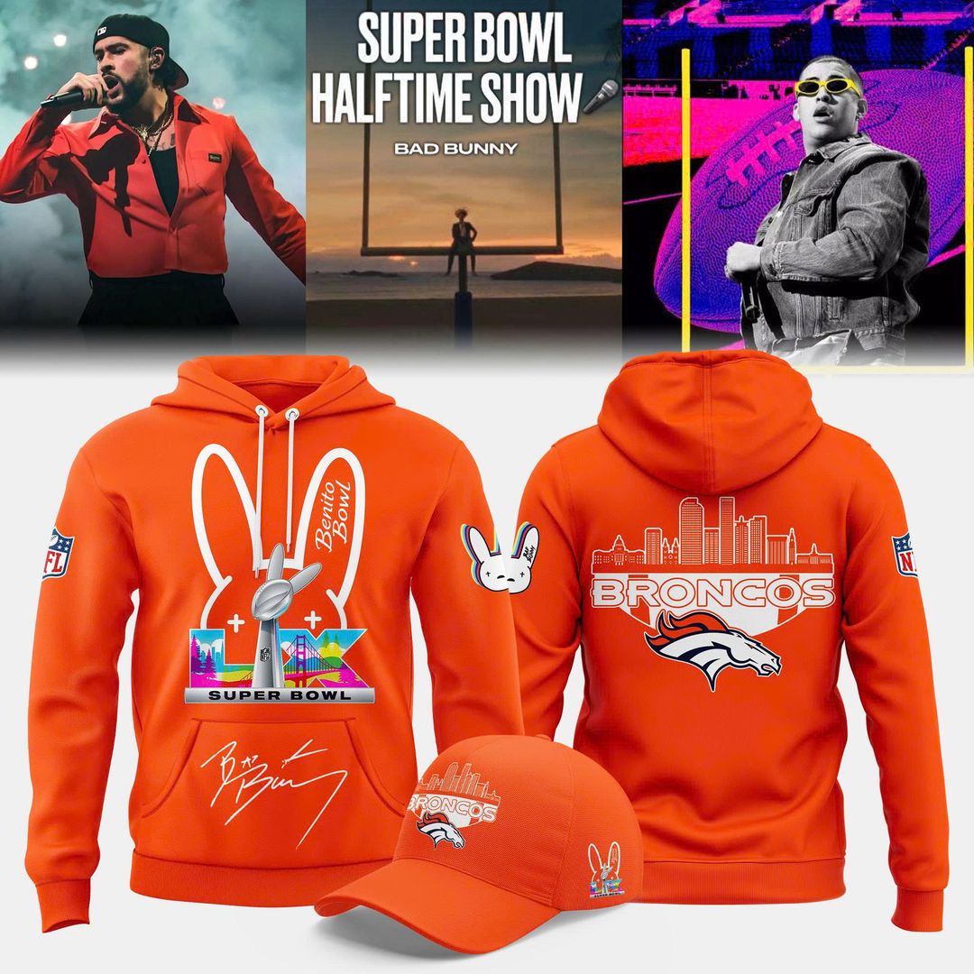 Denver Broncos '' Super Bowl x Bad Bunny '' 2026 Combo Hoodie