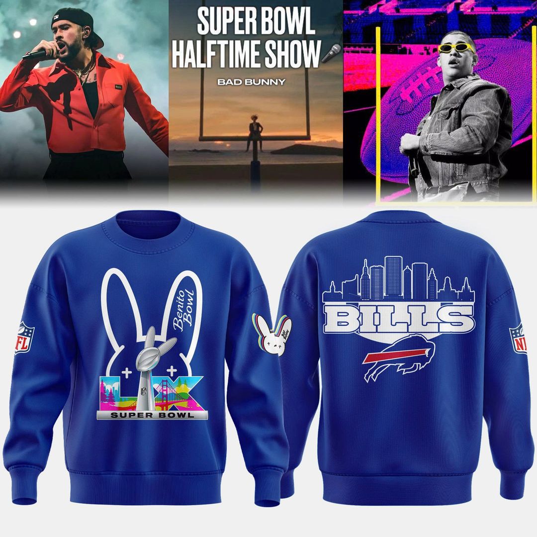 Buffalo Bills '' Super Bowl x Bad Bunny '' 2026 Combo Sweatshirt
