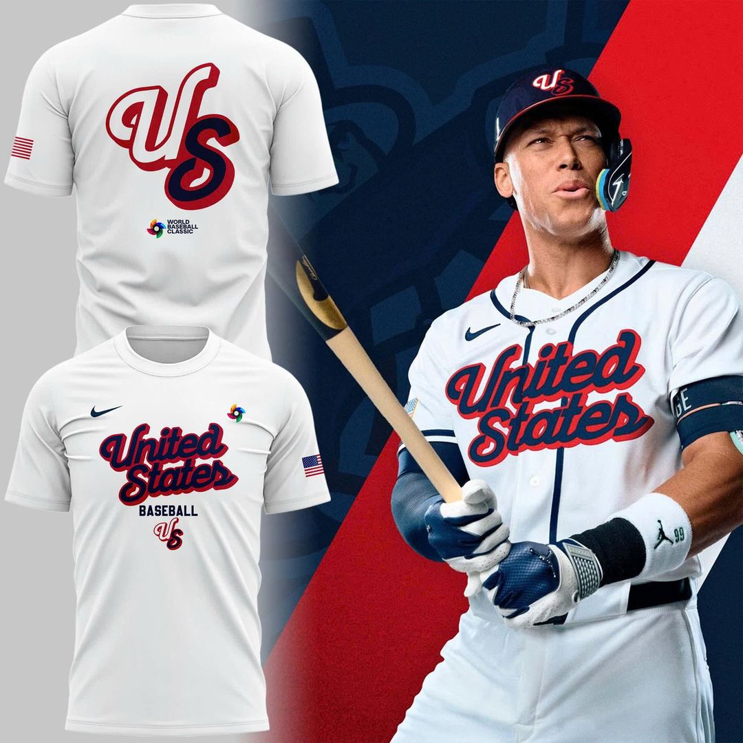 Special 2026 World Baseball Classic USA Baseball Team New Uniform White T-Shirt