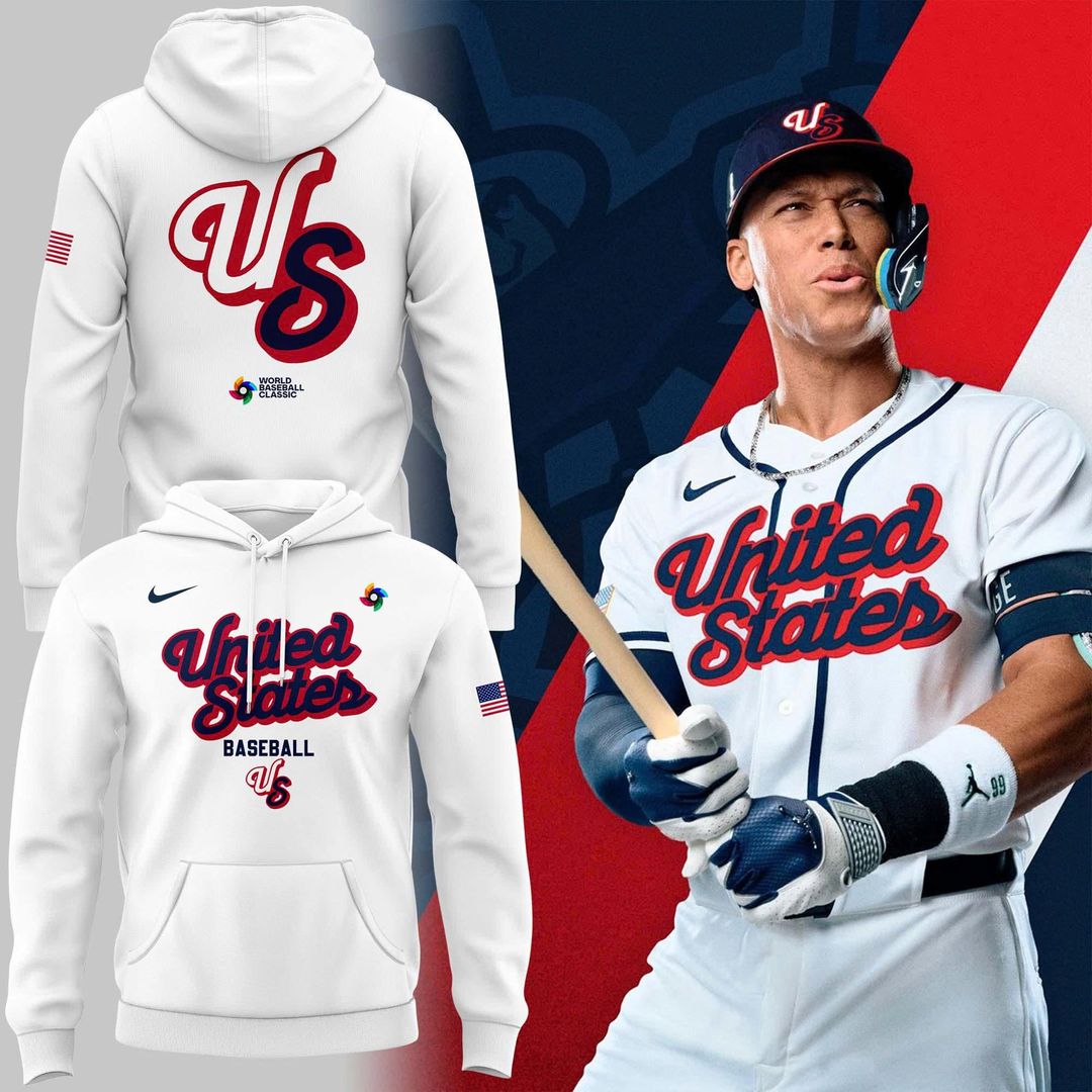 Special 2026 World Baseball Classic USA Baseball Team New Uniform White Hoodie