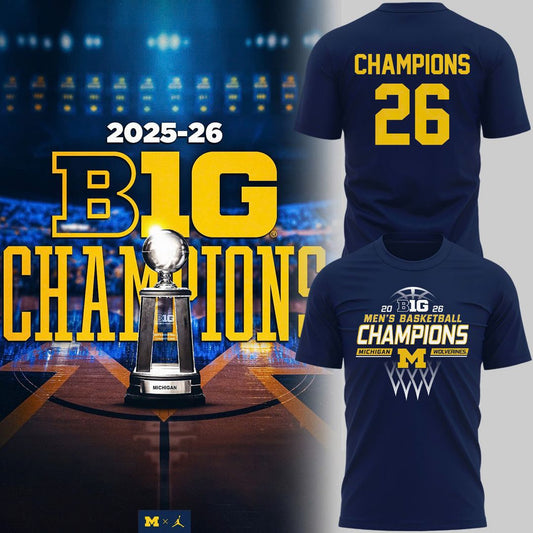Michigan Men’s Basketball 2026 Big Ten Regular Season Title T-Shirt