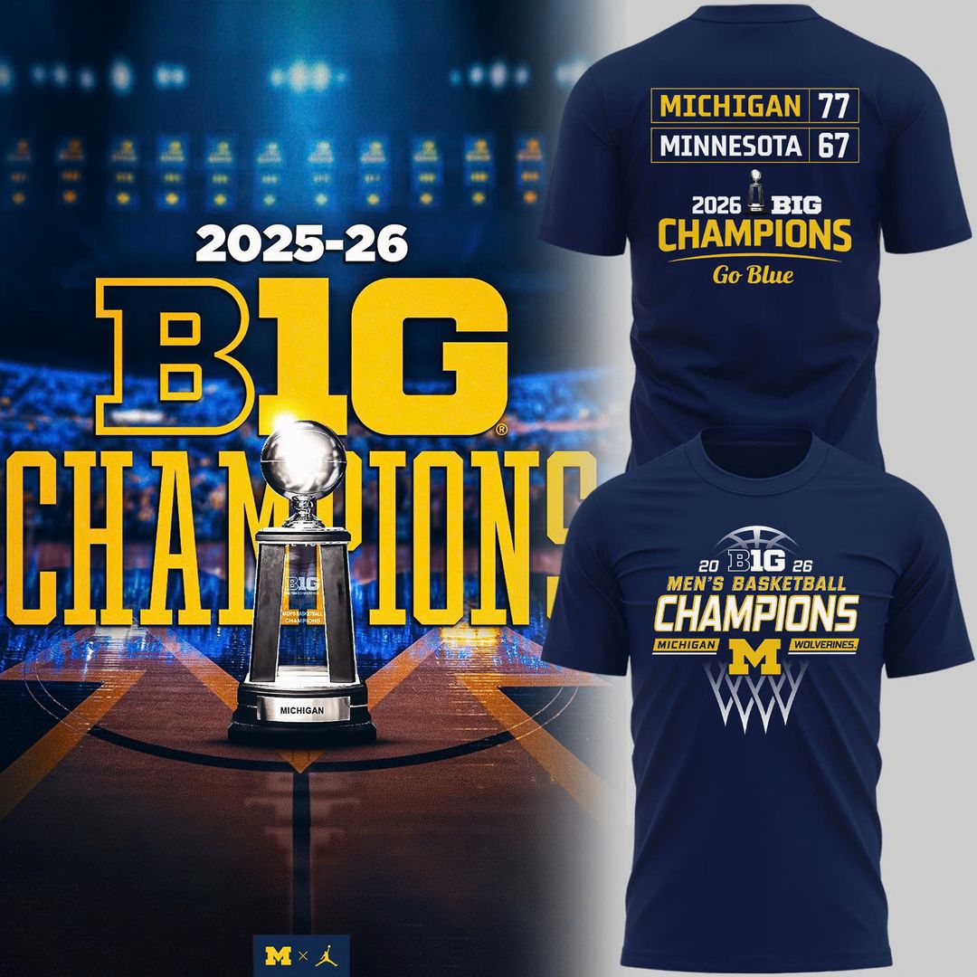 Michigan Men’s Basketball 2026 Big Ten Regular Season Title T-Shirt