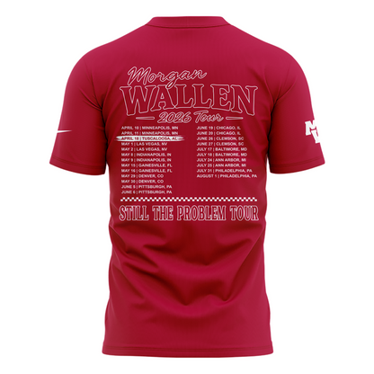 Exclusive Morgan Wallen x Alabama Football T-Shirt "Still The Problem Tour 2026" for fans