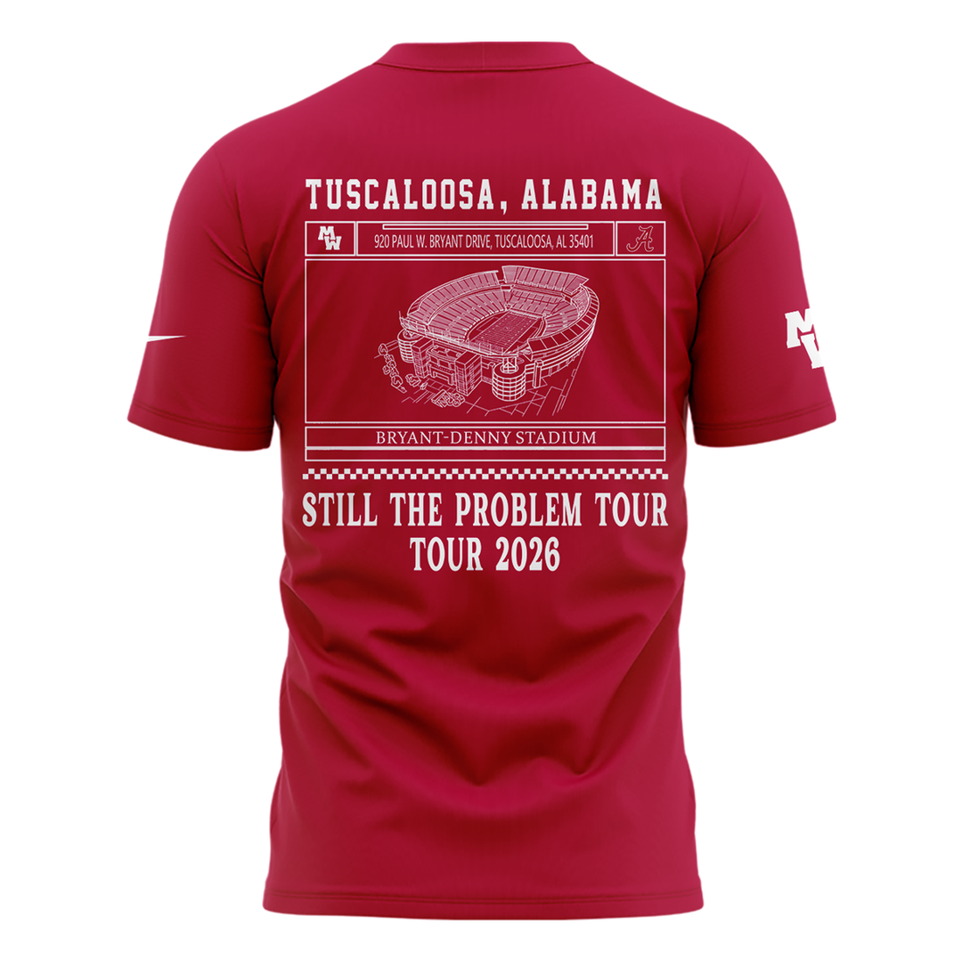 Exclusive Morgan Wallen x Alabama Football T-Shirt "Still The Problem Tour 2026" for fans!