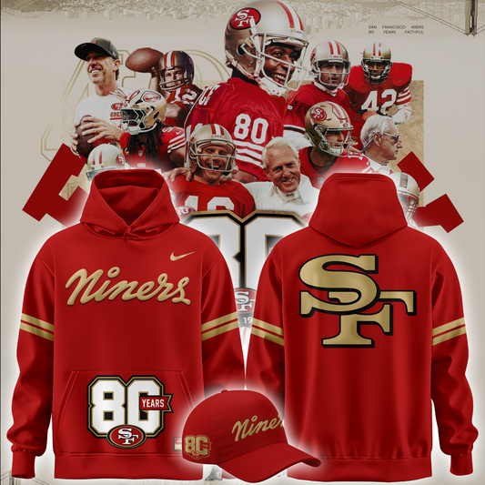 Limited San Francisco 49ers 80th Anniversary Hoodie