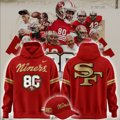 Limited San Francisco 49ers 80th Anniversary Hoodie 2