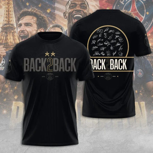 PSG 2026 Back To Back Champions Of Europe Limited T-Shirt