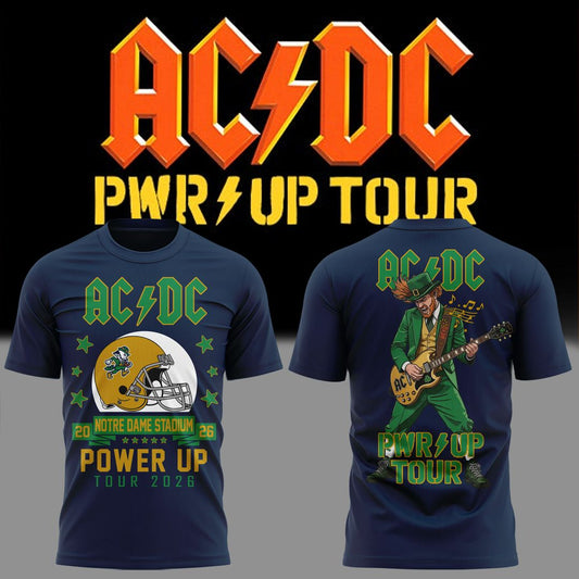Exclusive AC/DC x Notre Dame Football - Power Up Tour 2026 T-Shirt