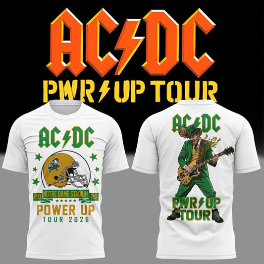 Exclusive AC/DC x Notre Dame Football - Power Up Tour 2026 T-Shirt