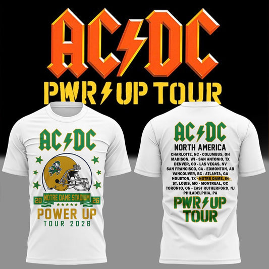 Exclusive AC/DC x Notre Dame Football - Power Up Tour 2026 T-Shirt