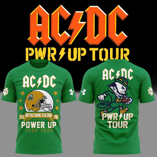 Exclusive AC/DC x Notre Dame Football - Power Up Tour 2026 T-Shirt