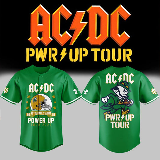 Exclusive Power Up Tour 2026 - AC/DC x Notre Dame Football Jersey