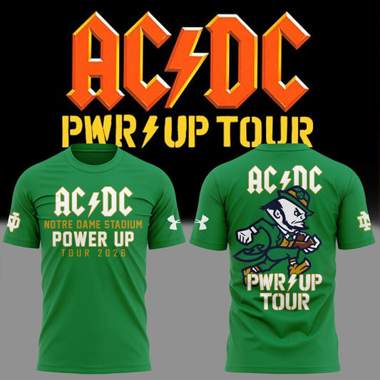 Exclusive AC/DC x Notre Dame Football - Power Up Tour 2026 T-Shirt