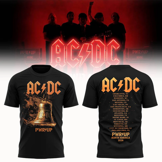 Perfect 2026 AC/DC North America - Power Up Tour 2026 T-Shirt