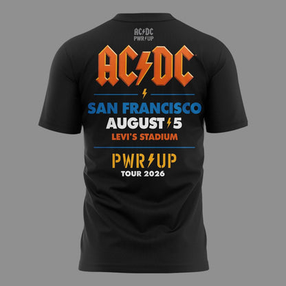 Newest Shirt AC/DC - San Francisco, CA Event Shirt - Power Up Tour 2026 T-Shirt