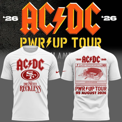 Limited Edition AC/DC x San Francisco 49ers - Power Up Tour 2026 T-Shirt