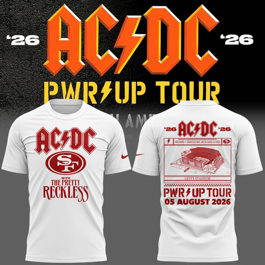 Limited Edition AC/DC x San Francisco 49ers - Power Up Tour 2026 T-Shirt