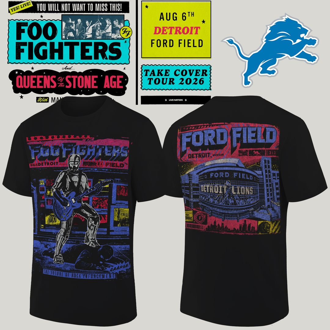 Foo Fighters – Take Cover Tour 2026 Commemorative T-Shirt