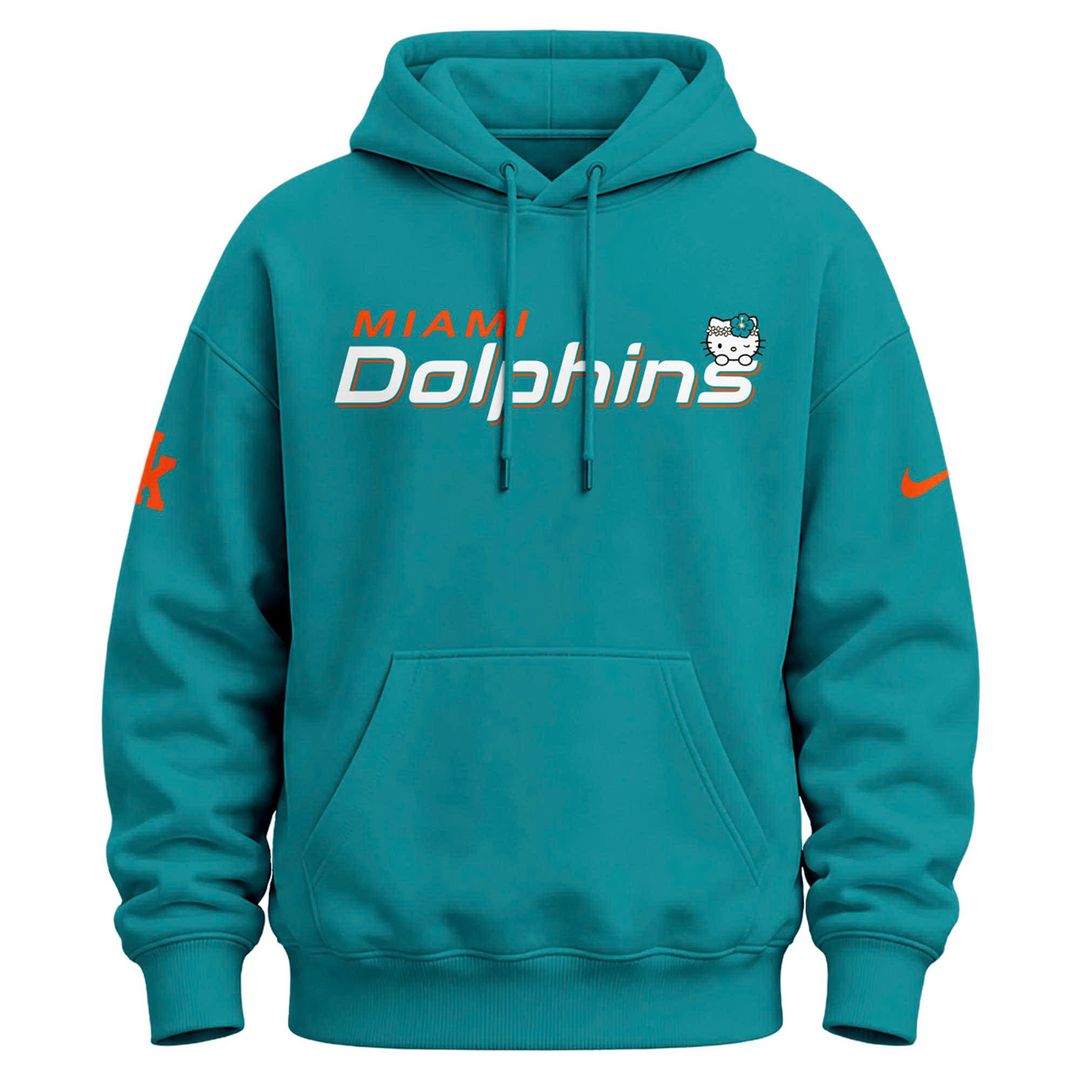 Limited Edition Miami Dolphins x Hello Kitty Hoodie