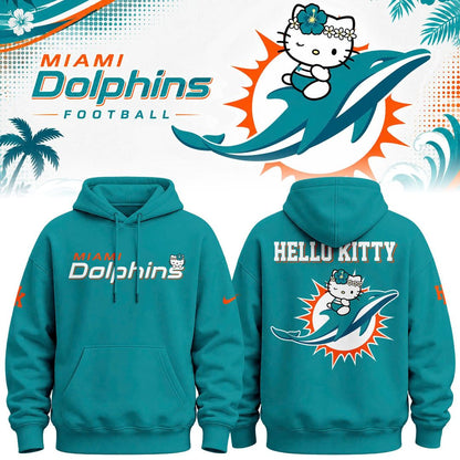 Limited Edition Miami Dolphins x Hello Kitty Hoodie