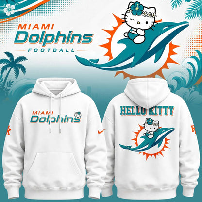 Limited Edition Miami Dolphins x Hello Kitty Hoodie