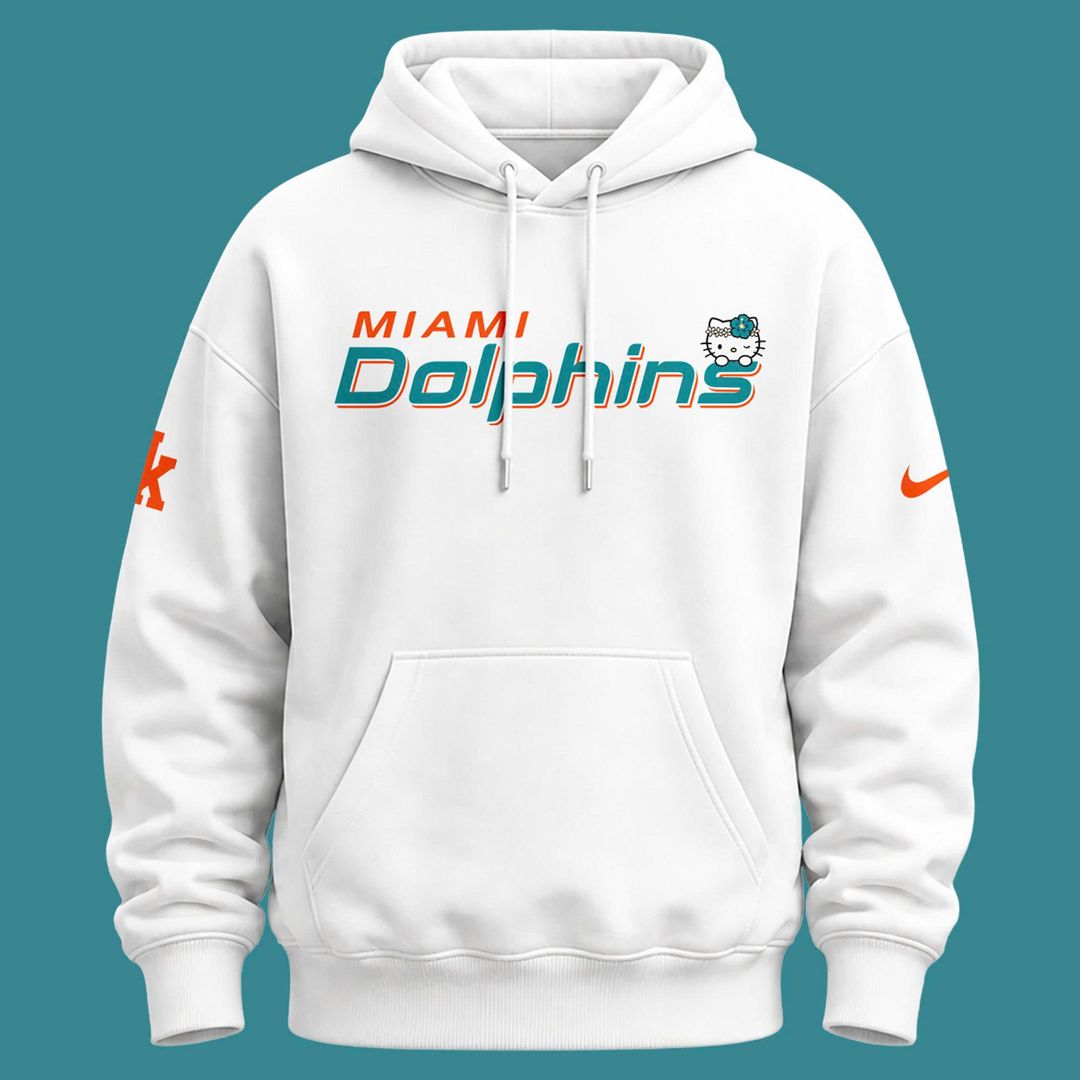 Limited Edition Miami Dolphins x Hello Kitty Hoodie