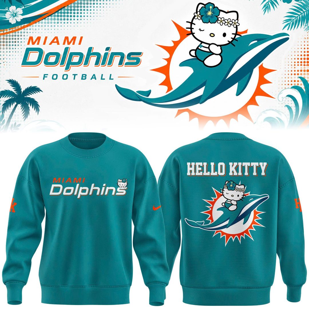 Limited Edition Miami Dolphins x Hello Kitty Sweatshirt