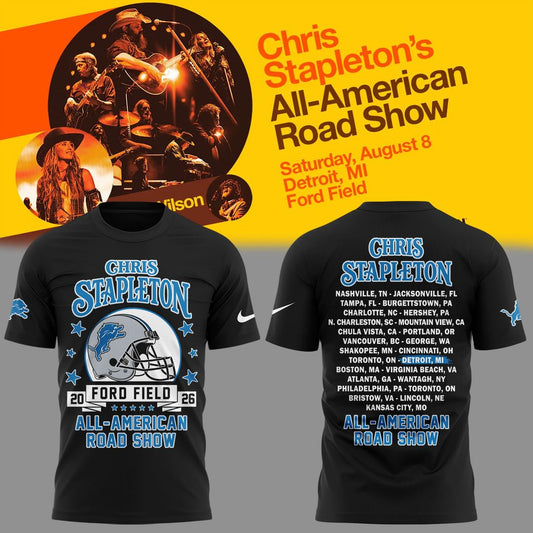 New Shirt Chris Stapleton x Detroit Lions - All American Road Show T-Shirt