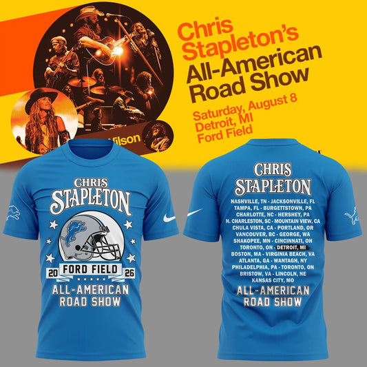 New Shirt Chris Stapleton x Detroit Lions - All American Road Show T-Shirt