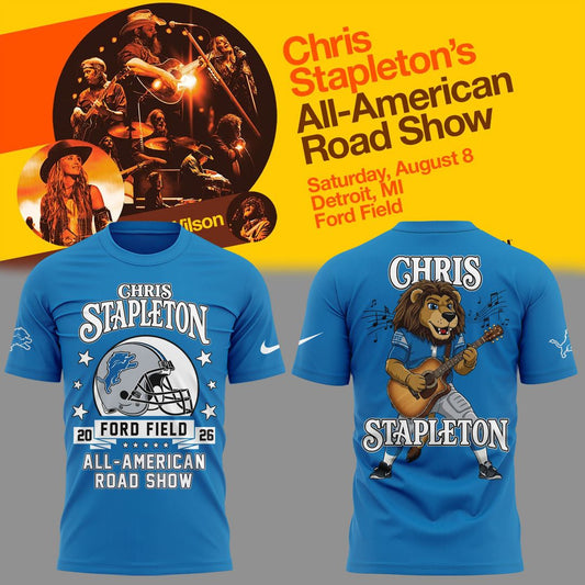 New Shirt Chris Stapleton x Detroit Lions - All American Road Show T-Shirt