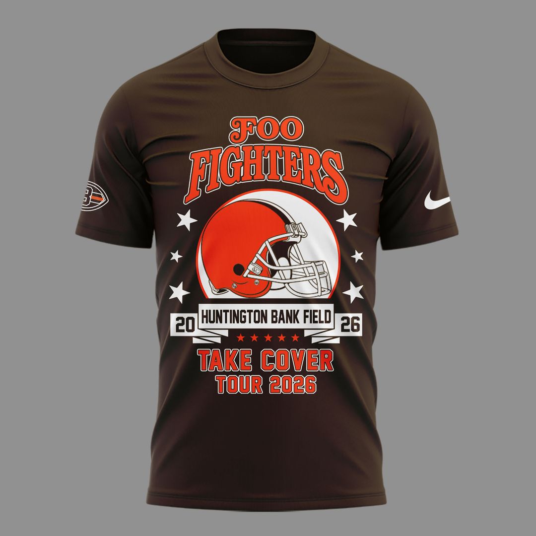 Newest Shirt Foo Fighters x Cleveland Browns - Take Cover Tour 2026 T-Shirt