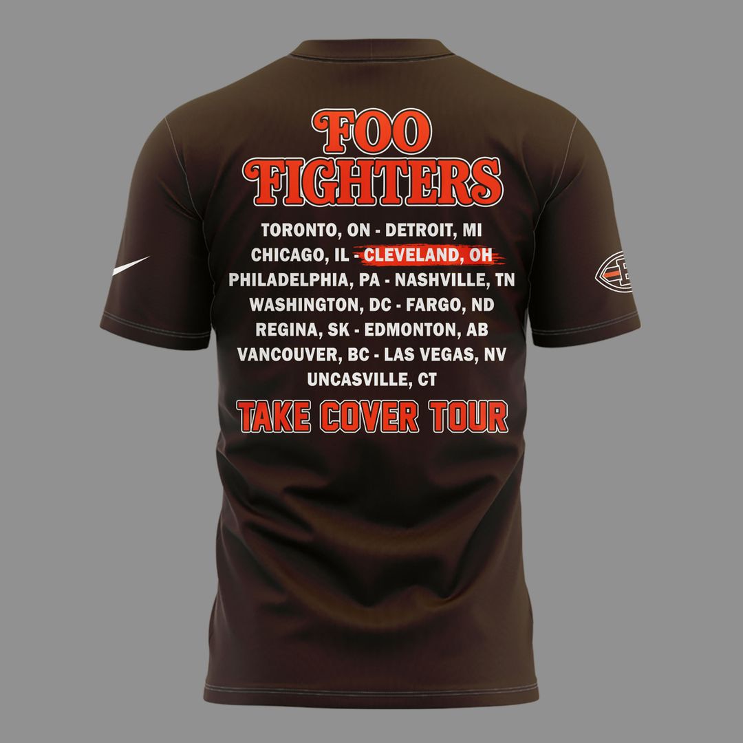 Newest Shirt Foo Fighters x Cleveland Browns - Take Cover Tour 2026 T-Shirt