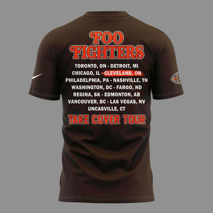 Newest Shirt Foo Fighters x Cleveland Browns - Take Cover Tour 2026 T-Shirt