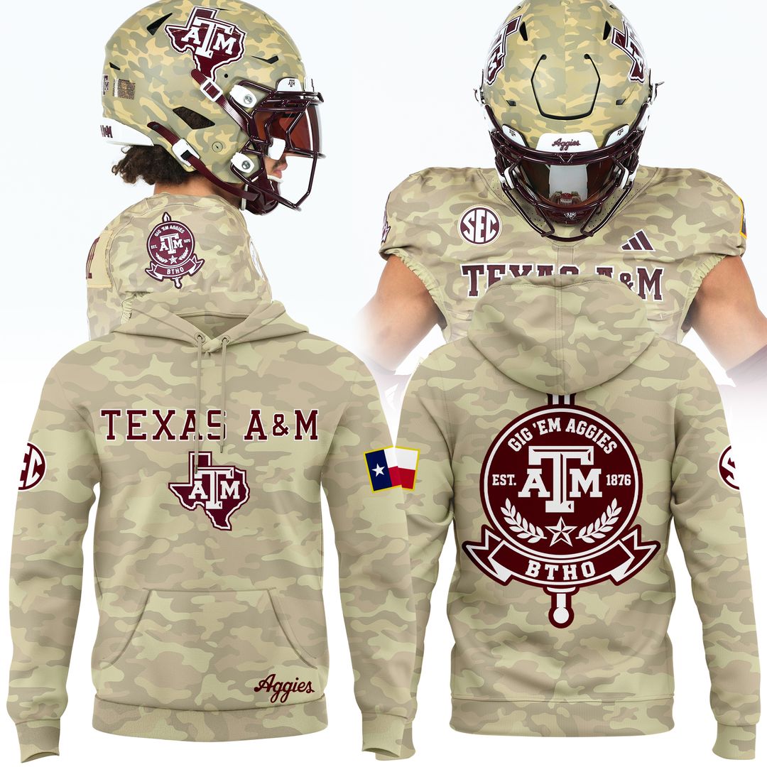 Texas A&M Aggies Honor & Support Camo Hoodie