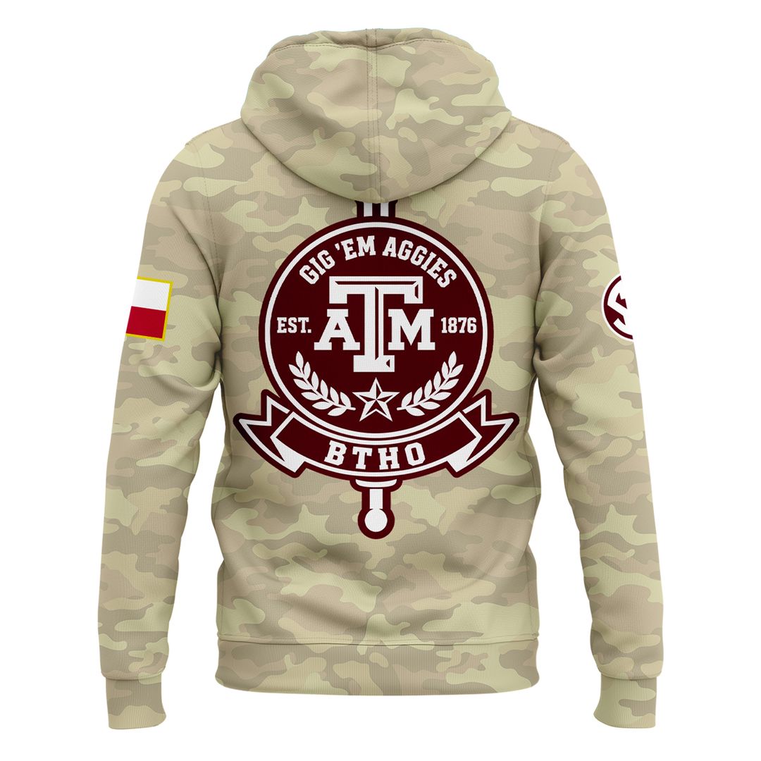 Texas A&M Aggies Honor & Support Camo Hoodie
