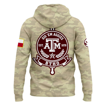 Texas A&M Aggies Honor & Support Camo Hoodie