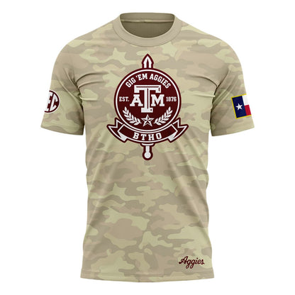Texas A&M Aggies Honor & Support Camo T-Shirt
