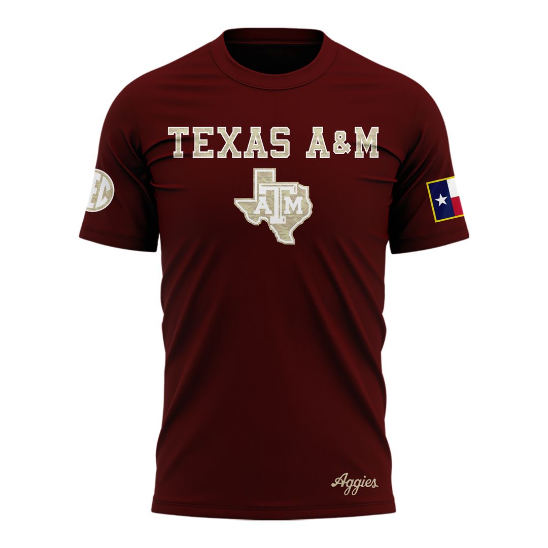 Texas A&M Aggies Honor & Support Camo T-Shirt